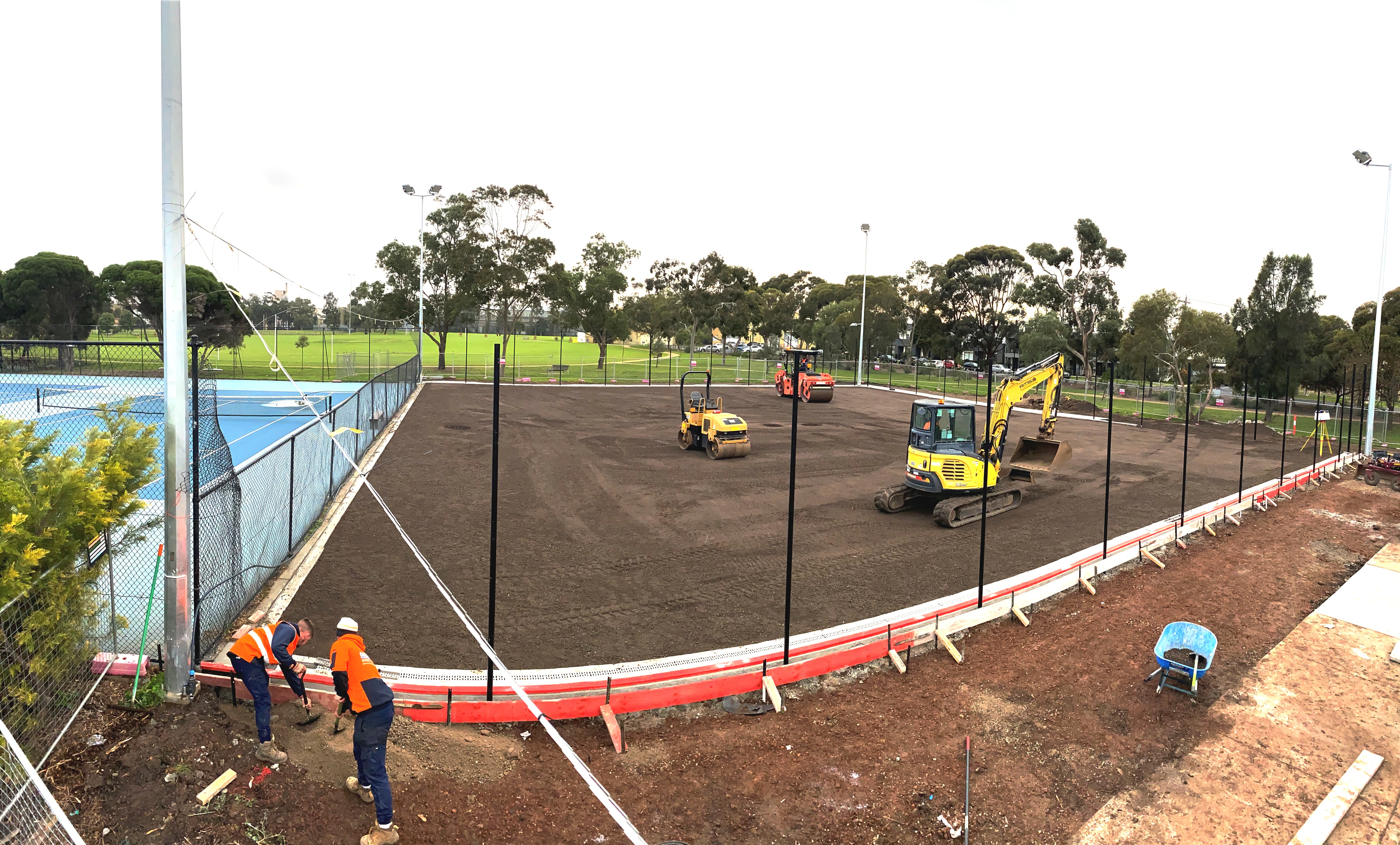 Completed courts at Kingsville Tennis Courts
